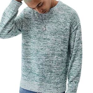 BDG Urban Outfitters Clark Crew Neck Pullover Sweater-Cotton-Green-Men Medium